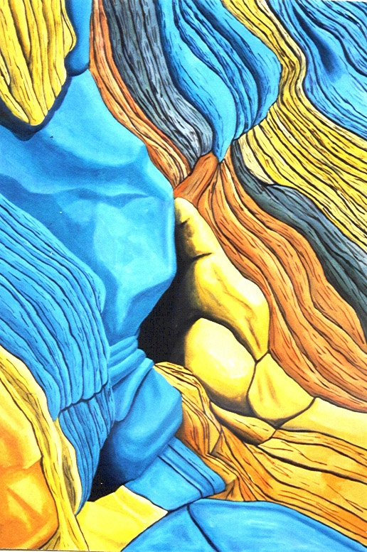 Folds on the rock